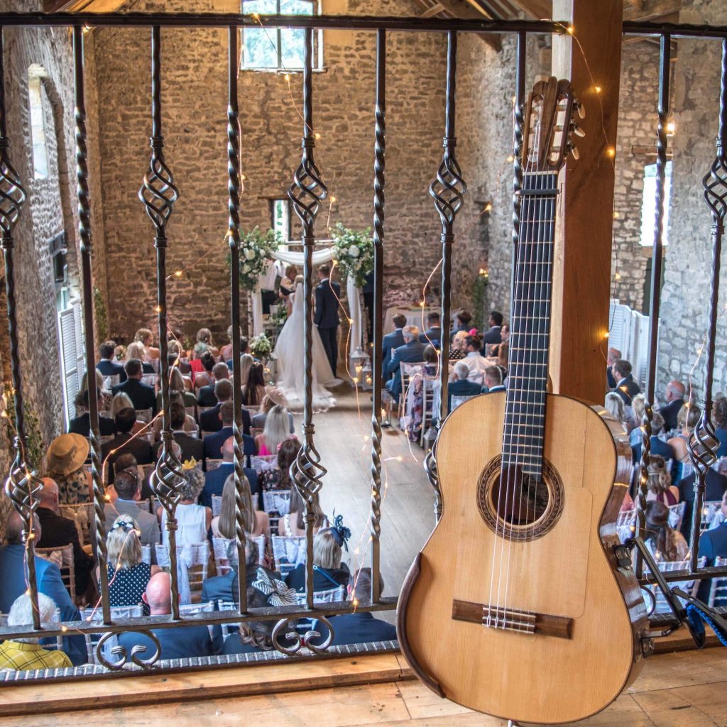 Classical guitar at wedding ceremony